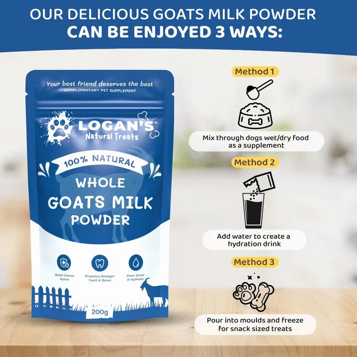 Whole Goat's Milk Powder for Dogs & Cats