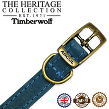 Timberwolf Leather Collar Blue
