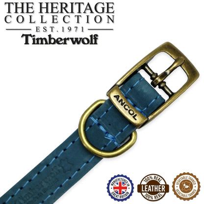 Timberwolf Leather Collar Blue