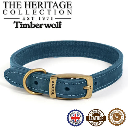 Timberwolf Leather Collar Blue