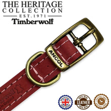 Timberwolf Leather Collar Raspberry