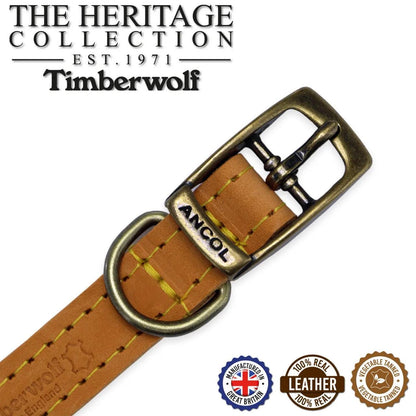 Timberwolf Leather Collar Mustard