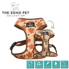 Maple Leaf & Woodland Pattern Reversible Dog Harness