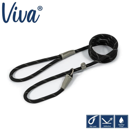 Viva Rope Slip Lead 120cm X 1cm - Various Colors
