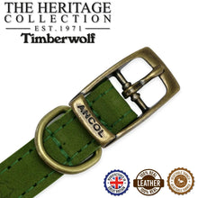 Timberwolf Leather Collar Green