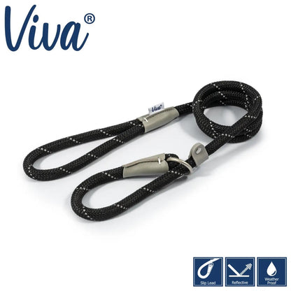 Viva Rope Slip Lead 120cm X 1cm - Various Colors
