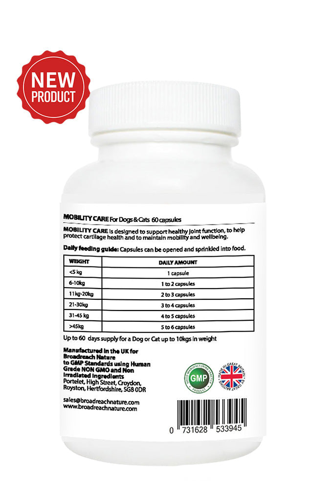 Mobility Care for Dogs, Cats, Puppies & Kittens – 60 sprinkle capsules