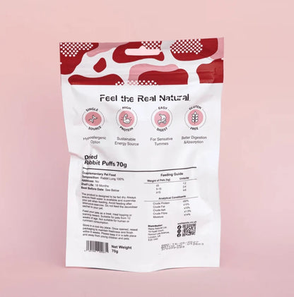 Waita Air Dried Rabbit Puffs 70g