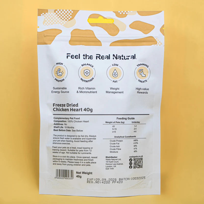 Waita Freeze Dried Chicken Heart 40g